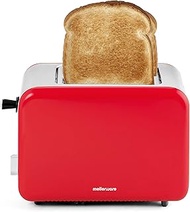 Mellerware Crispy Toaster Original Design Three Colours 2 Slots 14 x 4cm Reheat and Defrost Function