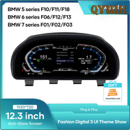 QYUIH 12.3'' Digital dashboard For BMW F10 F11 F18 F06 F12 F13 F01 F02 F03 LCD Dashboard Panel Speed