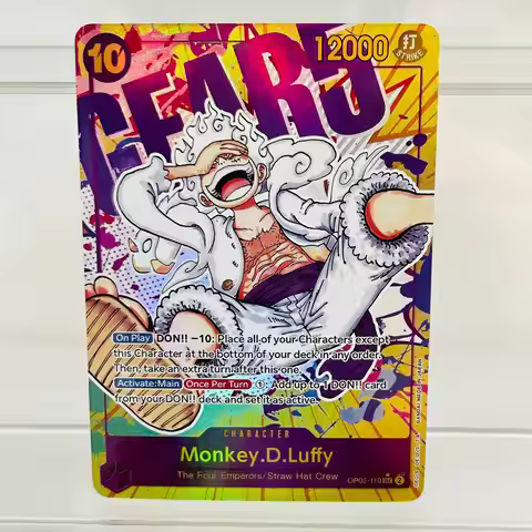 One Piece Monkey D. Luffy Gear 5 OP05-119 English Card Holographic Texture Perfect Condition DIY Pre
