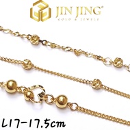 JIN JING RANTAI TANGAN FESYEN EMAS 916 TULEN 1.76G/2.30G/3.76G