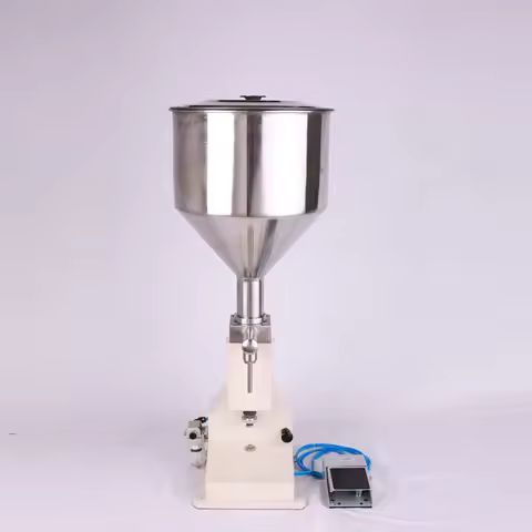 Pneumatic Filling Machine 5-50ml for Soda Fruit Juice Shampoo Small Bottles Cosmetics Lotion Cream P