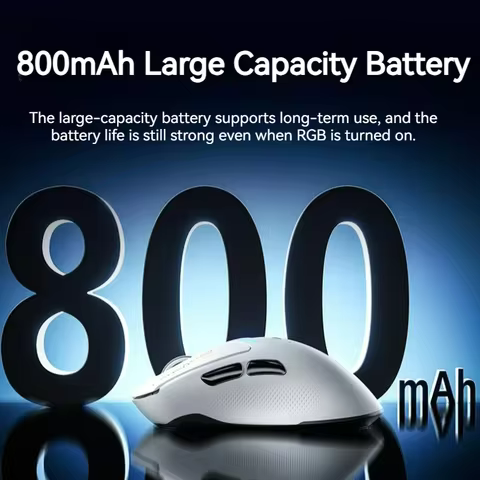 INPHIC IN10R Wireless Three-mode 8K Gaming Mouse PAW3395 Sensor Nano-scale Ice-feeling Coating 800mA