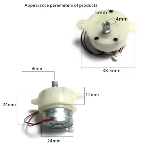 JS30 Micro Gear Motor DC 6V Plastic Gear Electric Motor 5RPM 100RPM Φ5mm D Shaft Reversible for Auto