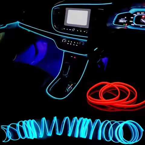 5meters Car Interior Atmosphere Lighting LED Strip 5V DIY Flexible EL Cold Light Line Tube USB for b