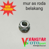 Rear axle nut swing arm axle satria 2 stroke