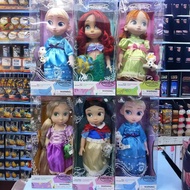 Original Disney Princess Toys 3D Eyes Elsa Rapunzel Snow White Princess Doll Set Birthday Christmas 