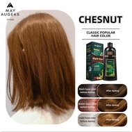 AUGEAS HAIR DYE SHAMPOO 500ML (CHESTNUT BROWN) HAIR COLORING HAIR CARE [FDA APPROVED]