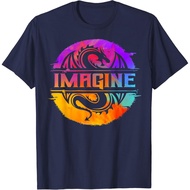 Imagine Fantasy Dragon Retro Tribal T-Shirt Fashion Men's T-Shirt Tops Latest Trendy Short Sleeve Di