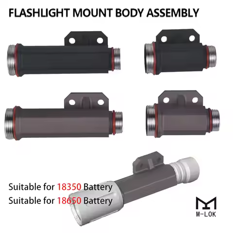 Tactical Light Body MOD V2 Flashlight Aluminum Mount Battery 18650 18350 Series Scout Light Accessor
