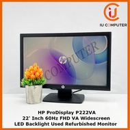 HP PRODISPLAY P222VA 22-INCH 60HZ FHD VA LED BACKLIGHT USED REFURBISHED MONITOR