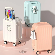 กระเป๋าเดินทางล้อลาก ชาร์จได้ด้วย USB 20/24/22/26 นิ้ว8 ล้อคู่360องศา สําหรับผู้หญิง และผู้ชาย luggageความจุเยอะ