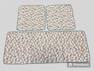 Cotton Car Seat Patchwork Cover 3 in1 Full Set Comfortable Seat Cushion Cover AlasKaki Kereta/Lapik 