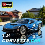 Bburago 1:24 Chevrolet Corvette C6R C6.R Alloy Diecast Metal Scale Model Car Miniature Car Model Sta