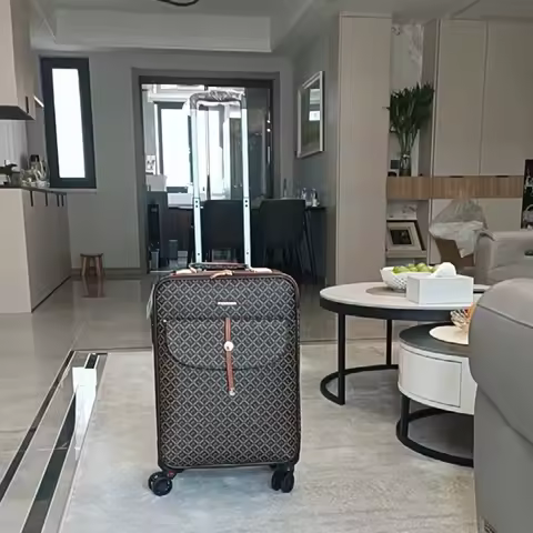 Fashion carry on suitcase female small suitcase bag men trolley luggage women luxury pu luggage with