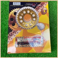 ◱ ❡ ◙ wave125/wave100/wave110/xrm 110,125,rs125 MUTARRU motorcycle Chain and sprocket set Gold
