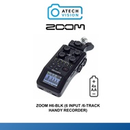 Zoom H6 All Black 6-Input / 6-Track Portable Handy Recorder with Single Mic Capsule (Black)