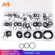 Diameter 6mm-30mmThickness 1mm 150pcs Black NBR Nitrile Rubber Ring PCP Oring Set O Ring 15 Sizes Box Set Gasket Sealing O-rings DQ004