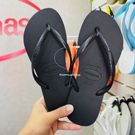 Havaianas Slim Womens Flip Flops Anti-Slip Strappy Slippers Simple Style Hollow out Design Daily Wea