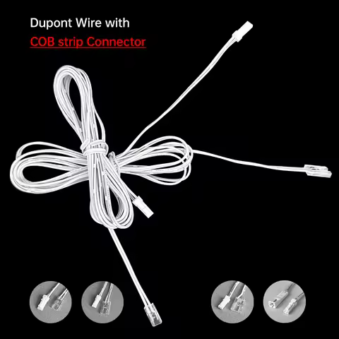 1/3/5 PCS Dupont Cable 2M With 2Pin 5mm 8mm 10mm COB Connector Solderless Connectors 12V 24V Dupont 