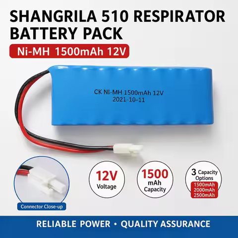 for Beijing Yian Shangrila 510 Respirator Rechargeable Battery NI-MH AA 1500mAh 12V