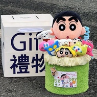 全新 蠟筆小新 小新 小白 公仔花束 小新花  畢業花束 小新畢業公仔花 生日花 生日禮物 畢業公仔花 畢業公仔 花 畢業花