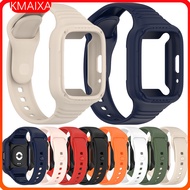 Casing + Tali untuk Set Tali Pengganti Silikon Redmi Watch 3 Active untuk Tali terintegrasi Xiaomi S