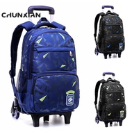 Trolley School Bag 2 or 6 Wheels Boy Girl Primary Secondary School Beg Sekolah Roda Kids Trolley Bag