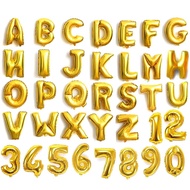 3D Foil Balloon Gold Alphabet number Balloon Belon Event Wedding Birthday Party Balloon Decoration C
