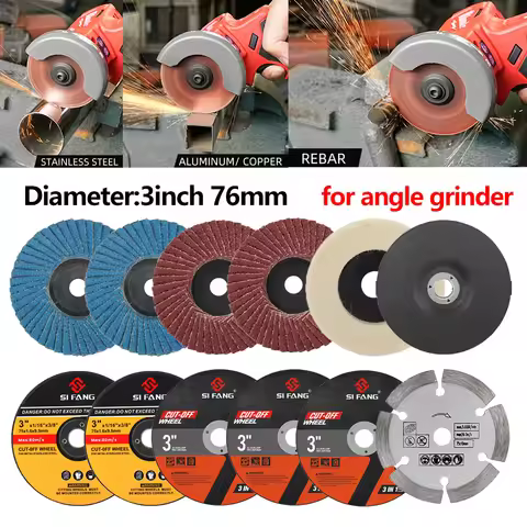76mm Wood Cutting Disc Circular Saw Blade 3'’ Cut off Wheel for Angle Grinder Metal Cutter Woodworki