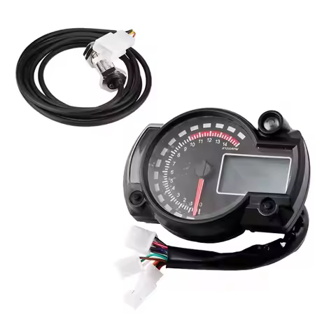 R2-Motorcycle Speedometer 299 Kmh Mph 7 Color 14000RPM Tachometer ATV Quad Frenzy Universal Digital 