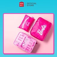 Miniso X Barbie Sun Shine Set Tas Kosmetik 3PCS Tiga Potong Perjalanan Tas Kosmetik Washbag Travel B