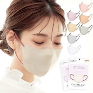 cicibella Bicolor Non-woven 3D Mask Cool Feeling Small Face Fashionable Colorful Disposable Mask wit