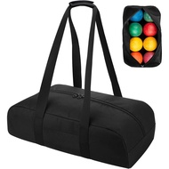 Heavy-Duty Water-Resistant Bocce Ball Carry Bag with Pockets,Bocce Accessories-Holds 8 Balls & 1 Pal