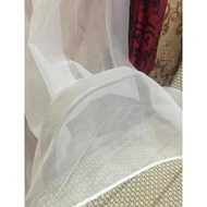 - Plain Vitrase with embroidered bottom of the/ curtain vitrase L00cmXP290cm