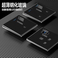 Stock/13A Socket/Tempered Glass/LED Indicator/USB/Type-C/20A Water Heater Switch/2-Pin 3-Pin Plug Un