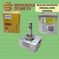 & WARRANTY | PHILIPS BULB HID D5S 12410C1 12V 25W 4300K UNIVERSAL Headlight Car Bulb Auto Lamp
