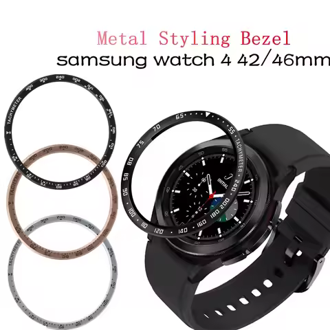 Metal Styling Bezel For Samsung Galaxy Watch 4 42 46mm Bumper Case for classic 46mm Steel Adhesive B