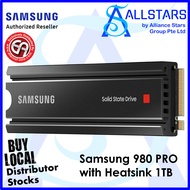 (ALLSTARS : We Are Back / Storage PROMO) SAMSUNG 980 PRO 1TB Heatsink Model PCIe 4.0 NVME M.2 SSD (MZ-V8P1T0BW) (Warranty 5years with Eternal Asia)