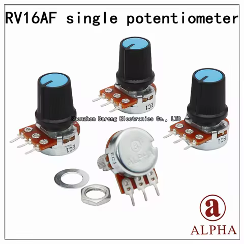 ALPHA RV16AF single carbon film potentiometer B1K B5K B10K B20K B50K B100K power amplifier Volume ad