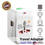 Universal Travel Adapter International Adapter Charger 2xUSB