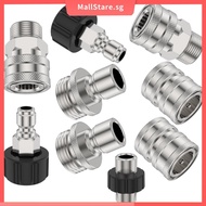 9Pcs Pressure Washer Adapter Set 5000 PSI Max 301 Stainless Steel Pressure Washer Connect Fitting SHOPSKC9671