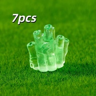 7 Miniature Glowing Resin Panda Statues - Miniature Glowing in the Dark Miniature Pandas for Miniatu