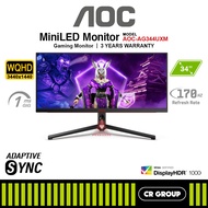 AOC AGON PRO AG344UXM - 34 inch UWQHD 170Hz Mini-LED 21:9 IPS Gaming Monitor (3Yrs AOC Warranty)