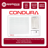 Condura 2.5HP Remote Controlled 6X Plus Window Type Non Inverter Aircon WCONH024EE1