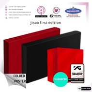 JISOO  FIRST SINGLE ALBUM KiT ALBUM photobook red black version  KMUSTIT  KPOP