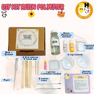 GANTUNGAN DIY Resin Keychain Kit Polyester Beginner Beginner Beginner Set Economical by GHEduPlay