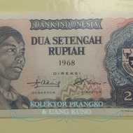 Uang kertas 2 1/2 Rupiah Tahun 1968