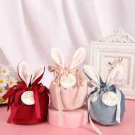 Easter Cute Bunny Gift Packaging Bag Velvet Valentine's Day Bunny Chocolate Candy Bag Wedding Birthday Party Jewelry Storage Bag