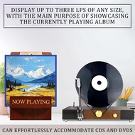 [IHN Store] ExclusiveNew Playing Vinyl Record Stand Wood Vinyl Record Holder Vintage Record Holder S