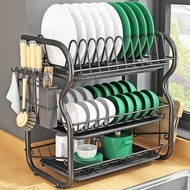 S/🗽Dish Storage Rack Dish Rack Draining Rack Kitchen Storage Rack Multi-Functional Tableware Storage Rack Cupboard Plate